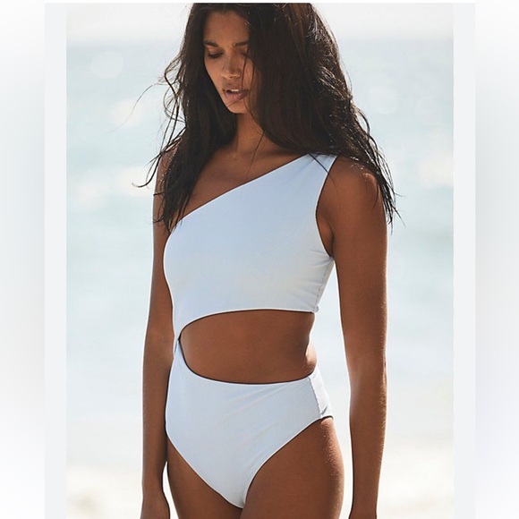 Beach Riot Celine Ribbed One Piece White - Picture 3 of 13